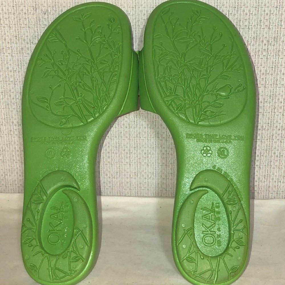 OKAL RUBBER SLIDES LIME GREEN - Picture 5 of 10